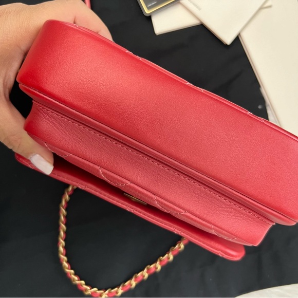 Chanel Quilted Mini Shoulder Bag Red - Picture 8 of 16